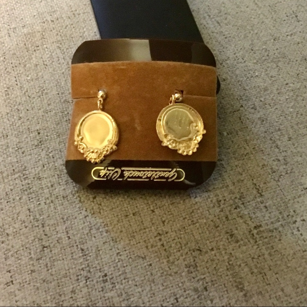 EARRINGS NEW Gold Fill Coins Dangle